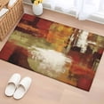 thumbnail image 2 of Burnt Orange Entryway Rug 2x3 Area Rug Washable Indoor Doormat Small Bathroom Rugs Low Pile Accent Throw Rugs Fall Modern Oil Painting Abstract Art Green Brown Floor Carpet for Kitchen Bedroom, 2 of 8