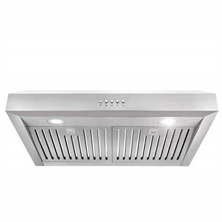 cosmo uc30 30-in under-cabinet range hood 760-cfm with ducted / ductless convertible duct , kitchen over stove vent light , 3 speed exhaust fan , dishwasher-safe permanent filter ( stainless steel (Best Kitchen Exhaust Hood)