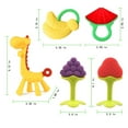 thumbnail image 6 of Sperric Baby Teething Toys Teether For Newborn Infants Freezer Safe BPA Free Infant Silicone Teethers Soothe Babies Gums, (5 Pack), 6 of 6