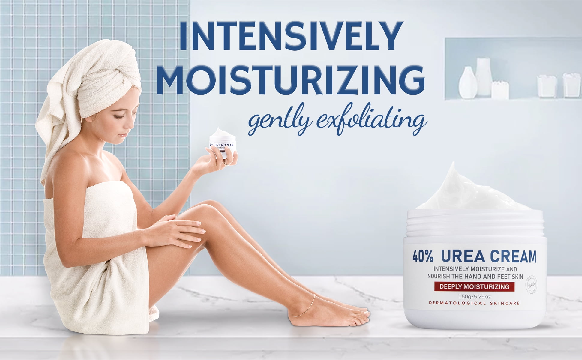 OUKEYA Urea Cream for Dry Cracked Skin Relief Foot & Hand Lotion 5.29 oz