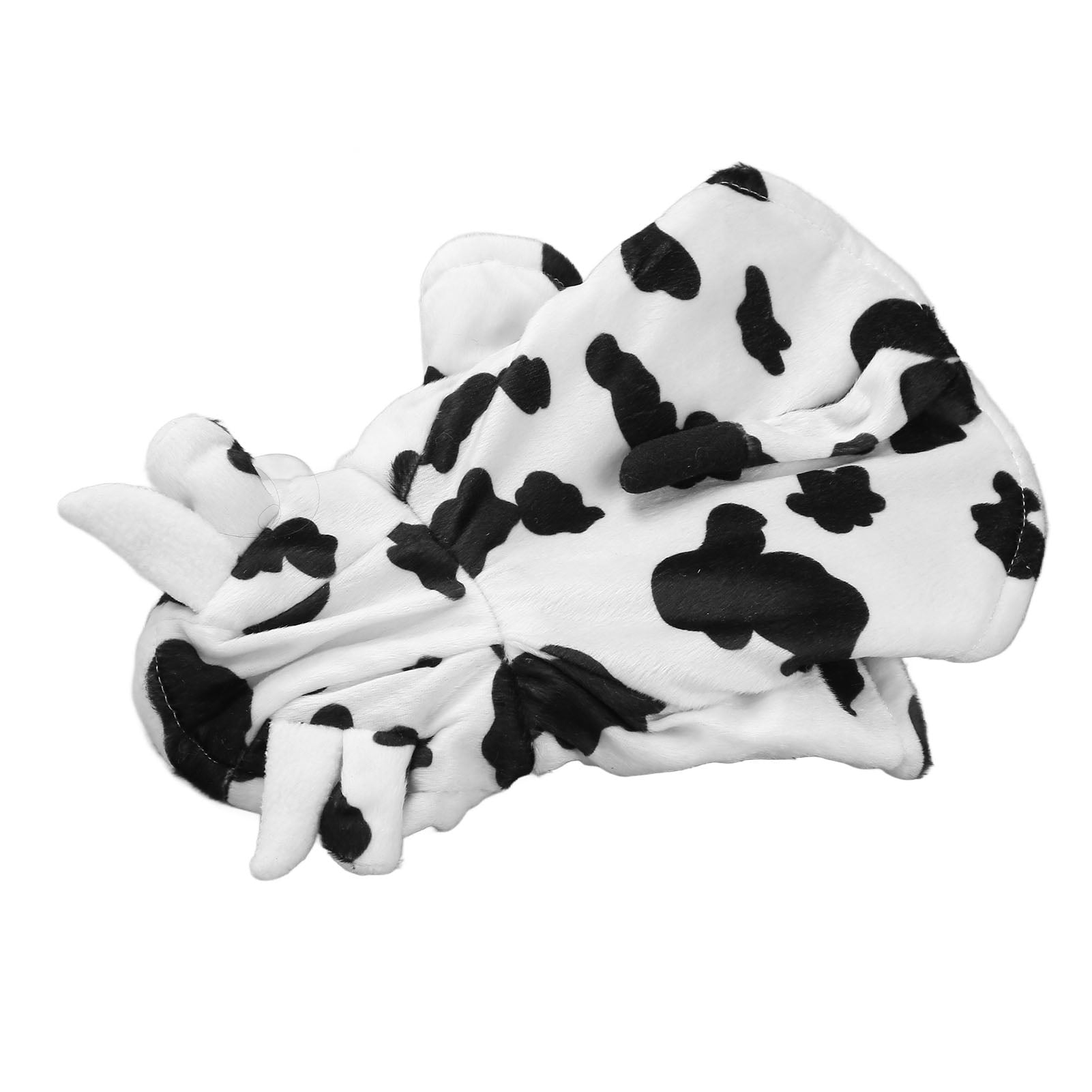 Dog Hoodie Winter Jacket, Loose Stylish Dog Winter Coats Cute Cow Design  Hair Protection For Puppies White M