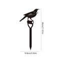 thumbnail image 3 of Linnome Iron Garden Stake Decoration Metal Yard Ornament with Ground Insert for Outdoor Garden Fence Courtyard Farm 11.8x3.4in Black#04, 3 of 6