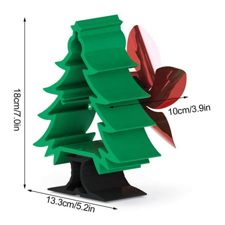 

Heat Powered Stove Fan Christmas Tree-shaped 5 Blades Fireplace Fan for Home Wood/ Log Burner/ Fireplace