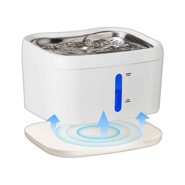 Fontaine d'Eau pour Animaux Distributeur d'Eau pour Chats et Petits Chiens avec Pompe Silencieuse Sûre Facile à Nettoyer Filtres à Eau Inclus