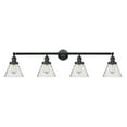 thumbnail image 4 of Innovations Lighting  Cone 4 Light 44" Bath Vanity Light Antique Brass/Seedy, 4 of 5
