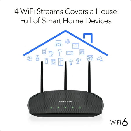 NETGEAR - Nighthawk AX3000 Dual-Band Wi-Fi 6 Router - Black