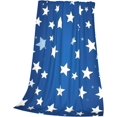 thumbnail image 3 of Manta de estrellas con fondo azul y estrellas blancas, manta de noche, manta patriótica de 40 x 30 pulgadas, 3 of 8