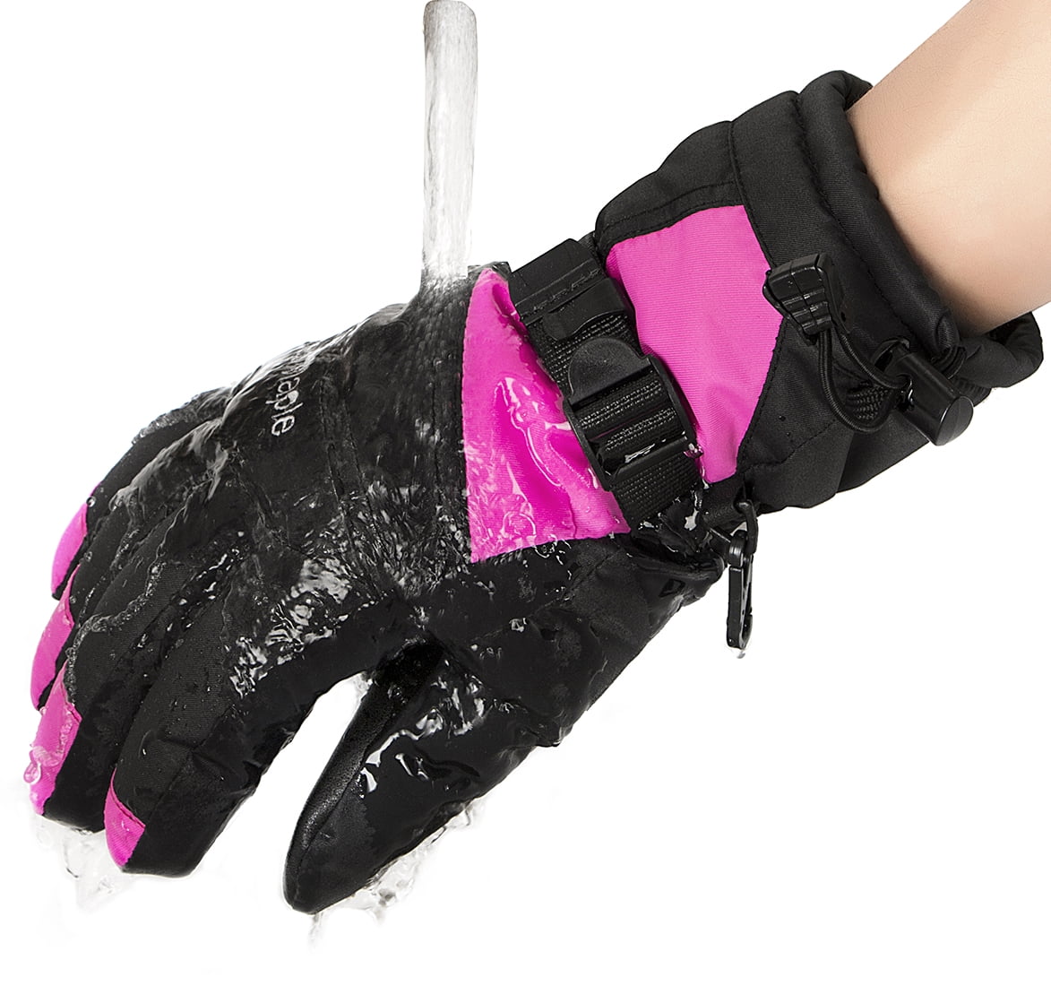 FREEYOKA Winter Warm Gloves for Women- Waterproof Snowboard Ski Gloves Breathable Windproof for Skiing Riding Snowboarding Hiking Fuchsia
