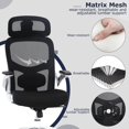 thumbnail image 5 of PayLessHere Ergonomic Office Chair, Lumbar Support, Swivel Rolling for Women, Men(Black), 5 of 7