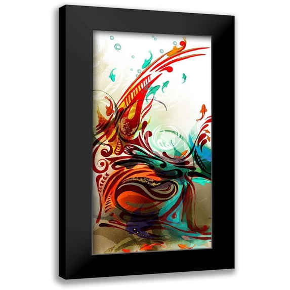 Abbas, Helen 14x24 Black Modern Framed Museum Art Print Titled - Aquamarine VII