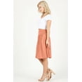 thumbnail image 2 of Simlu Womens Regular and Plus Size Skirt with Pockets Below The Knee Length Ruched Flowy Skirt Midi Skirt For Women, 2 of 6