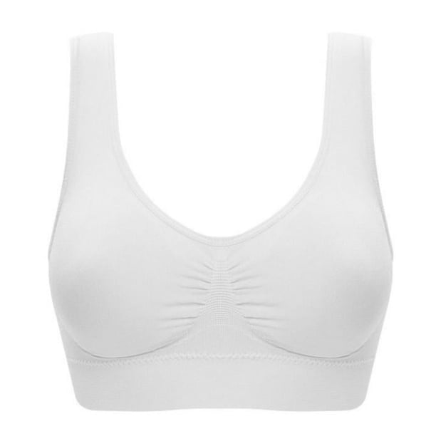 Sujetador deportivo sin almohadilla para el pecho y sin aros de acero, talla grande, para mujer, de una sola capa, sin almohadilla para el pecho, ropa interior para mujer