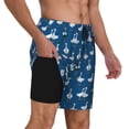 thumbnail image 2 of Balery Cartoon Geese With Xmas Mens Swim Trunks Swim Shorts for Men Quick Dry Inseam Beach Shorts with Compression Liner Pocket-XX-Large, 2 of 9