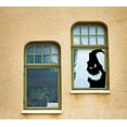 thumbnail image 2 of Giant Spooky monster face silhouette Window cling Decal+Reusable & Durable:Halloween, 2 of 4