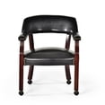 thumbnail image 2 of Steve Silver Company Tournament Traditional Wood Black Arm Chair with Casters, 2 of 5