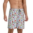 thumbnail image 2 of Sikiie Tulips Flowers Mens Pajama Shorts, Lightweight Lounge Pant with Pockets Soft Sleep Pj Shorts for MenLarge, 2 of 6