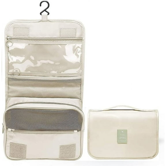 1Pc/2Pcs Travel Toiletry Hanging Bag for Women, Portable Hanging Organizer for Travel-Sized Shampoo, Conditioner, Brushes Set, Makeup Accessories, Wash Bag Makeup Organizer