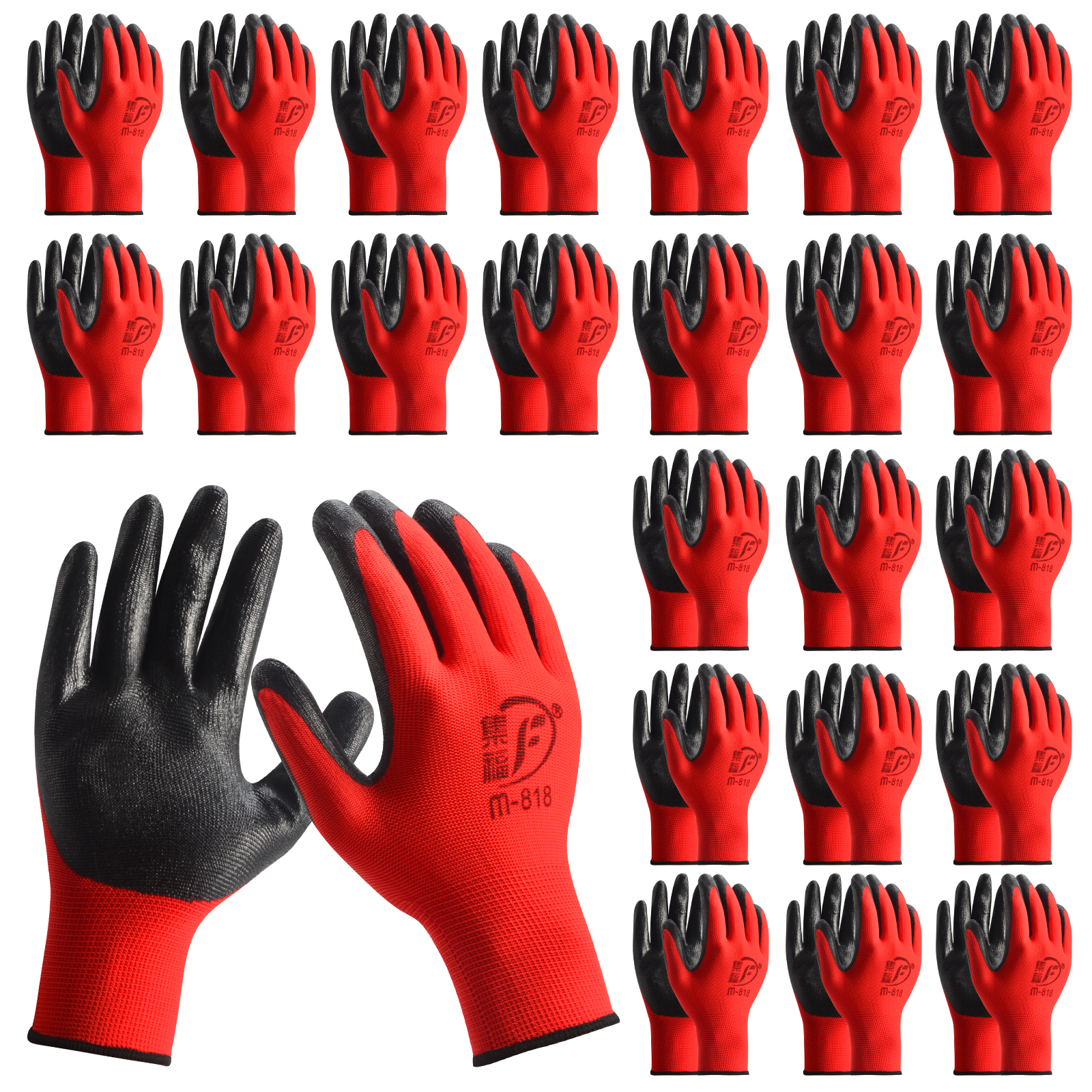 Youke Ola 24-Pair Work Gloves with Nitrile Coating photo 1