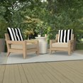thumbnail image 2 of Jordan Manufacturing 23.5" x 24" Awning Onyx Black Stripe Square Tufted Outdoor Deep Seat Chair Back Cushion with Fabric Button, 2 of 10