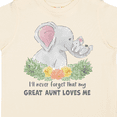 thumbnail image 4 of Inktastic I'll Never Forget That My Great Aunt Loves Me Cute Elephants Boys or Girls Toddler T-Shirt, 4 of 5
