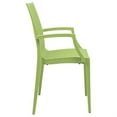 thumbnail image 4 of LeisureMod Dining Arm Chair in Polypropylene with Weave Design Lightweight and Stackable Indoor and Outdoor Use for Modern Home, Patio, Backyard, Living Room Mace Collection Set of 2, 4 of 8