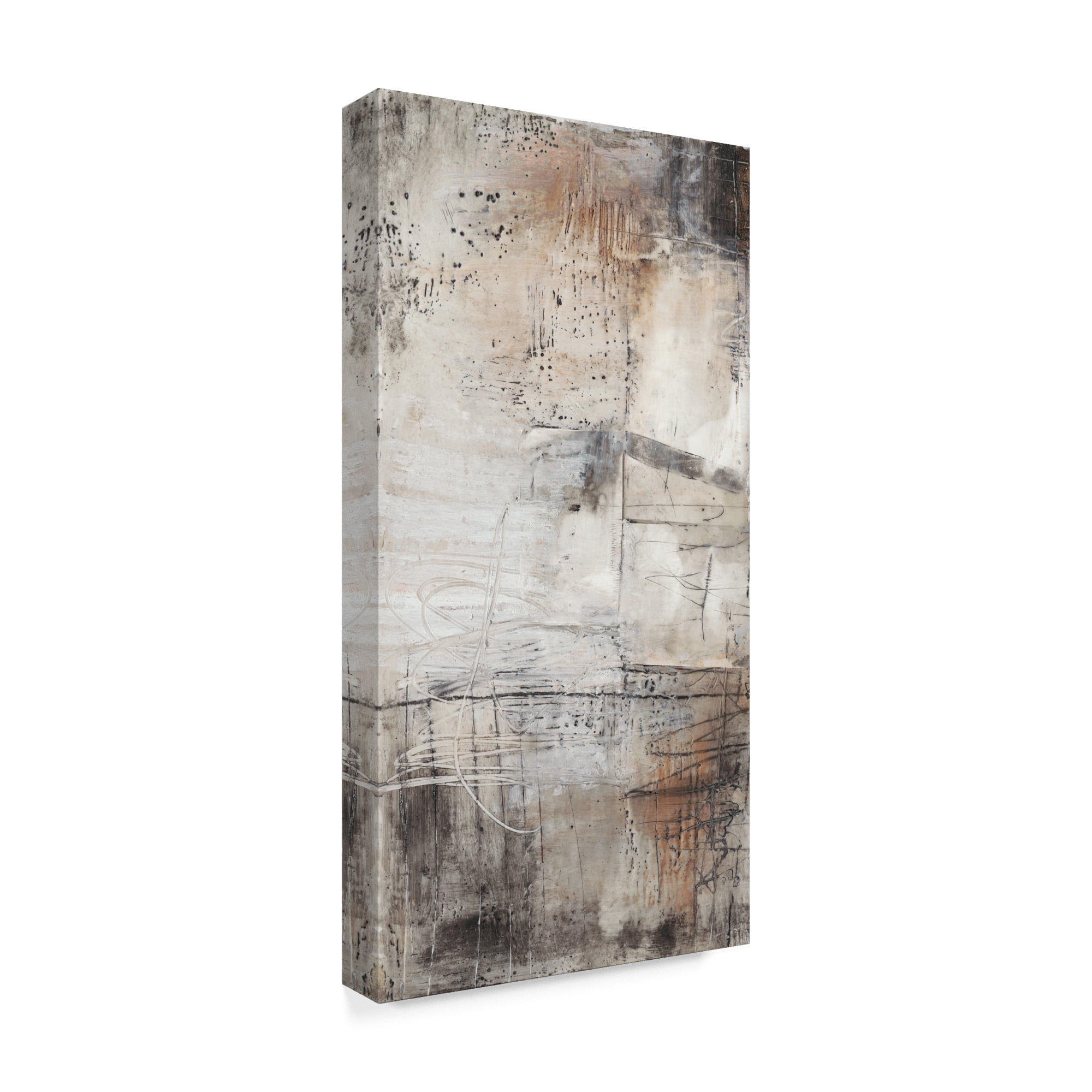 Trademark Fine Art 'Black, White And Bronze I' Canvas Art by Jennifer Goldberger