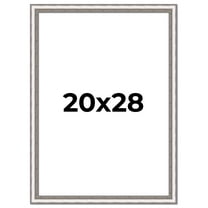 20x28 Frame Silver Real Wood Picture Frame Width 1.25 Inches | Interior Frame Depth 0.5 Inches |
