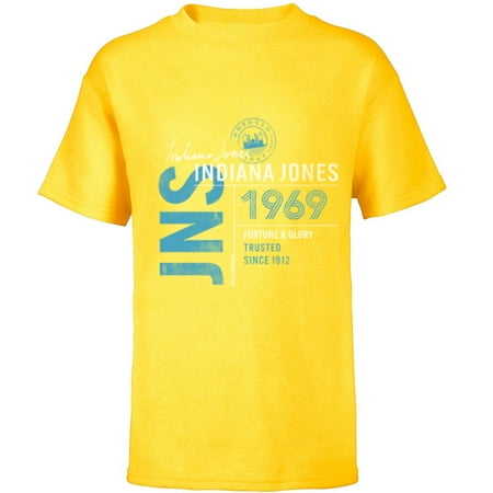 Lucasfilm Indiana Jones and the Dial of Destiny 1969 Trusted – Short Sleeve T-Shirt for Kids – Customized-Yellow