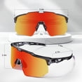 thumbnail image 5 of Polarized Sports Sunglasses for Men and Women, Big Frame TR90 Flexible Frame with UV Protection for Cycling, Running and Hiking, 5 of 6