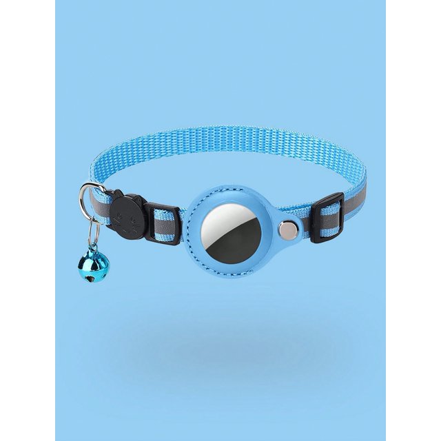 1 Pce Bande Réfléchissante en Nylon Étui de Protection Airtag Collier de Localisation (Localisateur Non Inclus) pour Petits Chats, Peut Prévenir la Perte et la Strangulation. (Si Tiré)