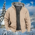 thumbnail image 4 of fartey Sherpa Lined Hooded Coats for Men Plus Size Zip Up Hoodie Jackets with Pockets Long Sleeves Solid Color Thermal Winter Camp Night Outerwear, S-5XL, 4 of 5