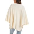 thumbnail image 2 of YooGuoGuo Womens Large Cross Front Poncho Sweater Wrap Topper Knitted Elegant Shawls Cape for Fall Winter, 2 of 8