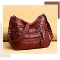 thumbnail image 3 of Ladies Cross Body Bag Messenger Large Over Shoulder Handbag Bag Pocketbooks black small Long Strap Red, 3 of 9
