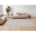thumbnail image 5 of 4' X 6' Gray and Ivory Abstract Hand Woven Worn Faded Area Rug, 5 of 9