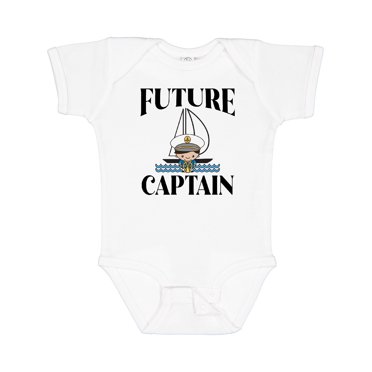 Inktastic Cute Baby Boy Sailing Captain Boys Baby Bodysuit