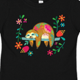 thumbnail image 4 of Inktastic Sloth Cute Girls Flowered Girls Toddler T-Shirt, 4 of 5