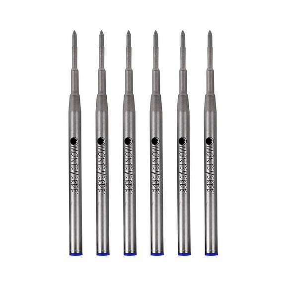 Monteverde Ballpoint Pen Refill Fine Point Blue Ink 6 Pack (M423BU)