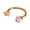 Golden, variant on 16G Titanium Horseshoe Septum Ring, Star and Ball Circular Barbell for Nose Cartilage Daith Tragus Helix Piercing, 8mm 10mm 12mm