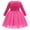 Hot Pink, variant on IBTOM CASTLE Toddler Baby Girls Long Sleeve Velvet Dress Fall Winter Princess Christmas Birthday Party Bowknot Tulle Tutu Dress 18-24 Months Wine Red