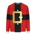 thumbnail image 4 of Feancey Daily Sales Funny Holiday Sweatshirts for Men Santa Claus Ugly Sweater Xmas Casual Long Sleeve Crewneck Pullover Sweatshirt Fall Winter Tops Black M, 4 of 5