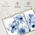 thumbnail image 6 of Elephant Stock Flowering Blue Wall Art - Horizontal Multi Panel Canvas - Living Room Wall Decor - Floral And Botanical Multi Panel - Black And White Decor By Victoria Brown - 45" x 28", 6 of 8