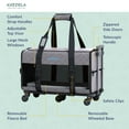 thumbnail image 7 of Katziela Quilted Chariot Pet Carrier With Removable Wheels and Double Telescopic Handle (Dark Gray) Pack 1, 7 of 7