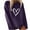 Purple womens tops, variant on Usmixi Under $5 Sweatshirt for Women Winter Womens Crewneck Sweatshirt Valentine's Day Fashion Heart Print Sweater Long Sleeve Loose Cozy Knitted Ribbed Pullover Sweatshirt Tops