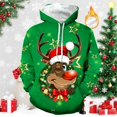 thumbnail image 3 of Fiaer Men's Hoodie Christmas Funny Graphic Oversized Hooded Sweatshirts Long Sleeve Drawstring Pocket Xmas Tops Green L, 3 of 3