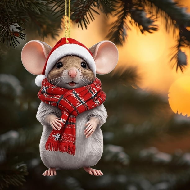 Adornos Navideños para Ratones, Árboles de Navidad, Decoración Del Hogar, Adornos para El Coche, Regalos de Navidad.