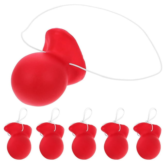 6pcs Cosplay Clown Nose Props Elastic Funny Clown Nose Clown Costume Accessory
