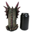 thumbnail image 5 of Medieval Fantasy Hydra Fin Red Spiked Dragon Head With Bright Eyes Statue 8"H, 5 of 7