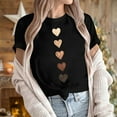 thumbnail image 4 of Ounisa Women's Summer Valentines T Shirt Cute Love Heart Graphic Loose Tees Crew Neck Short Sleeve Casual Tops, 4 of 7