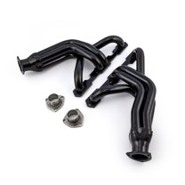Speedmaster PCE316.1153 Compatible with Chevy SBC 350 1955-57 Tri-5 Mid Length Black Headers Straight Plug Heads