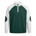 thumbnail image 4 of Jalioing Sweatshirts for Men Casual Color Block Half Zip Stand Collar Texture Pullover Shirt Fashion Long Sleeve Tops, 4 of 6